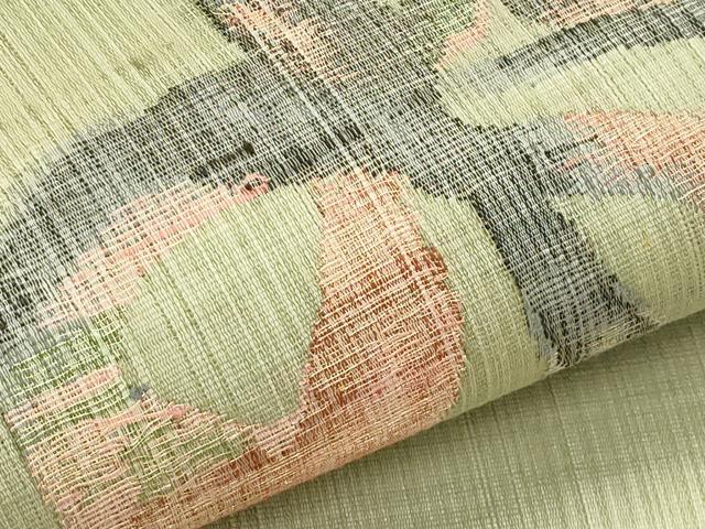 平和屋着物＊夏物　九寸名古屋帯　櫛織　抽象文　正絹　逸品　未使用　CABI5239rv