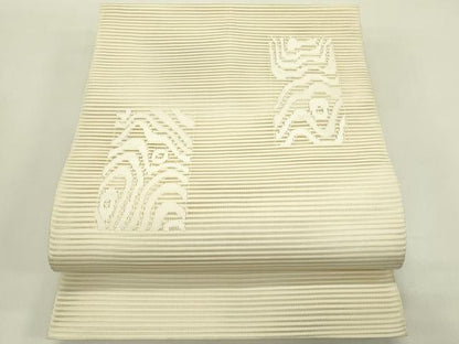 平和屋着物＊夏物　八寸名古屋帯　絽綴れ　幾何学文様　正絹　逸品　CABI5248rv
