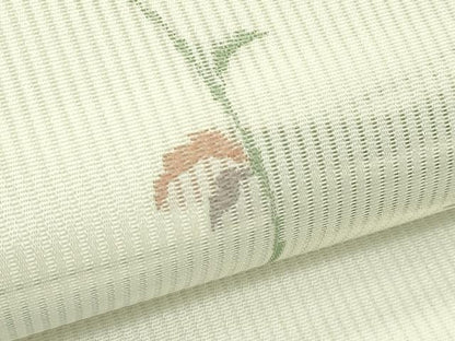 平和屋着物＊夏物　八寸名古屋帯　草木文　CABI5249rv