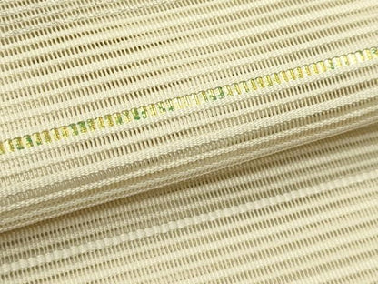 平和屋着物＊夏物　八寸名古屋帯　絽綴れ　横段文　金銀糸　正絹　逸品　CABI5251rv