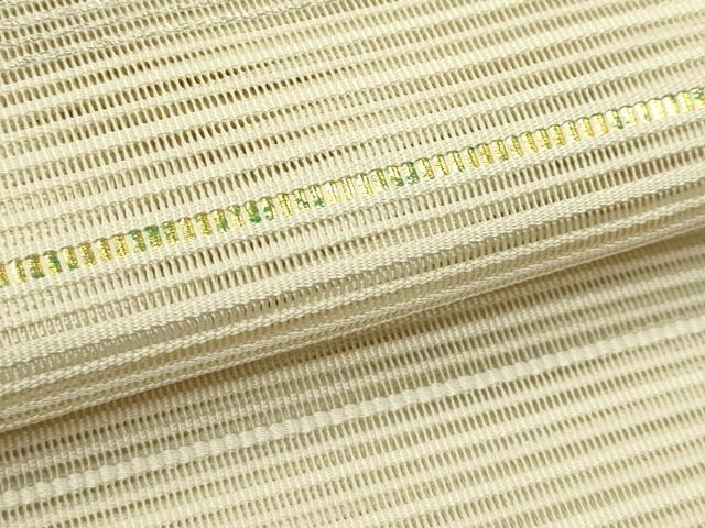 平和屋着物＊夏物　八寸名古屋帯　絽綴れ　横段文　金銀糸　正絹　逸品　CABI5251rv