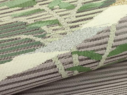 平和屋着物＊夏物　八寸名古屋帯　絽綴れ　草花文　金銀糸　正絹　逸品　CABI5253rv