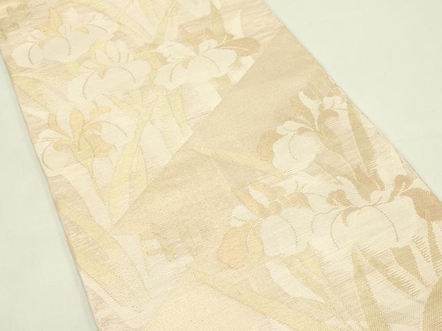 平和屋着物＊夏物　全通柄　本袋帯　杜若　金糸　正絹　逸品　CABI5257rv