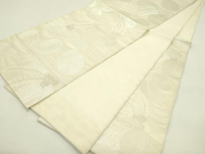 平和屋着物＊夏物　六通柄袋帯　萩　銀糸　正絹　逸品　CABI5260rv