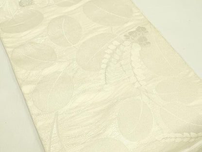 平和屋着物＊夏物　六通柄袋帯　萩　銀糸　正絹　逸品　CABI5260rv