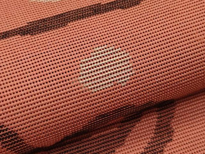 平和屋着物＊夏物　八寸名古屋帯　抽象文　正絹　逸品　CABI5265rv