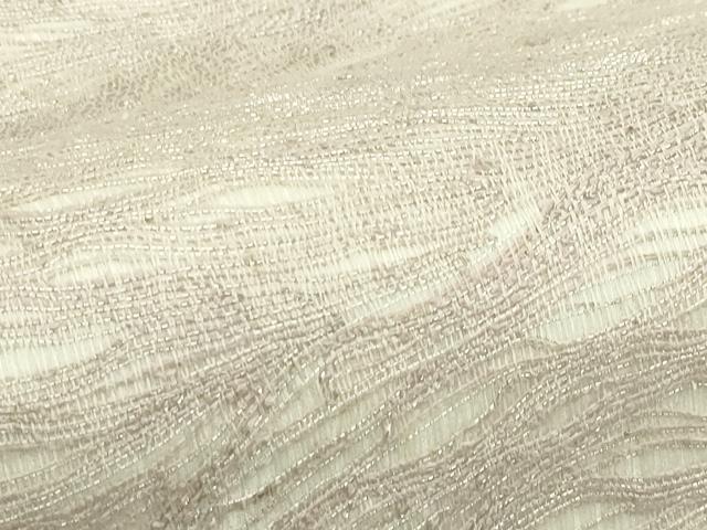 平和屋着物＊夏物　全通柄　九寸名古屋帯　櫛織　銀糸　正絹　逸品　CABI5266rv
