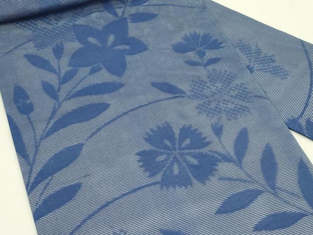 平和屋着物＊夏物　九寸名古屋帯　桔梗　撫子　正絹　逸品　CABI5270rv
