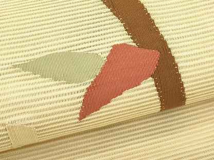 平和屋着物＊夏物　八寸名古屋帯　絽綴れ　枝葉文　正絹　逸品　CABI5277rv