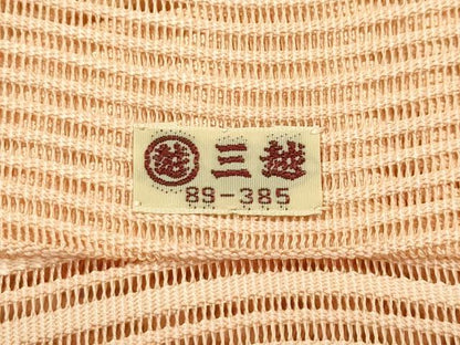 平和屋着物＊夏物　八寸名古屋帯　絽綴れ　よろけ縞　赤香色　三越扱い　正絹　逸品　CABI5280rv