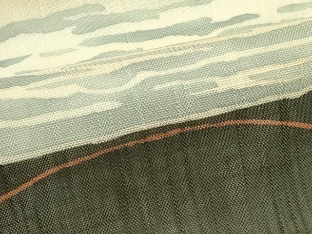 平和屋着物＊夏物　九寸名古屋帯　霞文　正絹　逸品　CABI5283rv