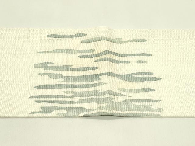 平和屋着物＊夏物　九寸名古屋帯　霞文　正絹　逸品　CABI5283rv
