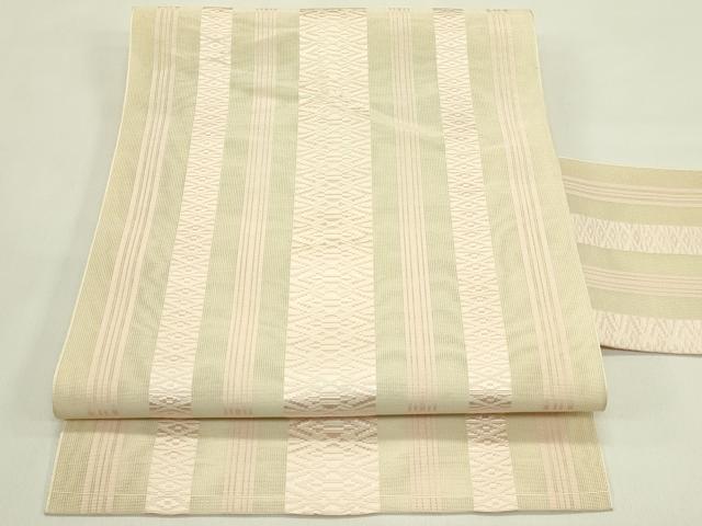 平和屋着物＊夏物　本場筑前博多織　八寸名古屋帯　紗献上　正絹　逸品　CABI5286rv