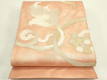 平和屋着物＊夏物　太鼓柄袋帯　葡萄唐草文　金糸　正絹　逸品　未使用　CABI5293rv