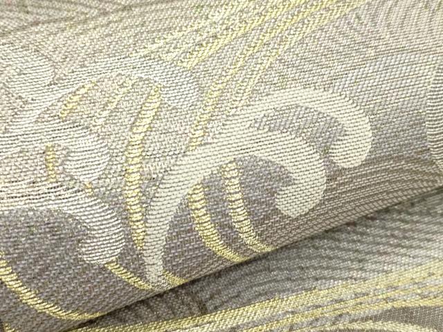 平和屋着物＊夏物　六通柄袋帯　立波文　金銀糸　正絹　逸品　CABI5294rv