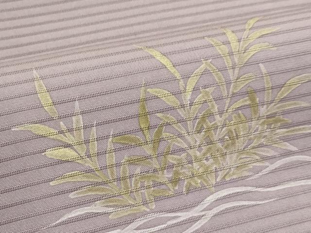 平和屋着物＊夏物　絽塩瀬　九寸開き名古屋帯　ろうけつ染め　船人物文　正絹　逸品　CABI5296rv