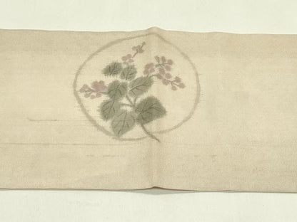 平和屋着物＊夏物　九寸名古屋帯　作家物　花丸舞蝶文　正絹　逸品　CABI5301rv