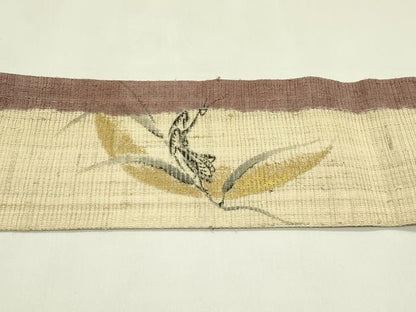 平和屋着物＊夏物　九寸名古屋帯　手描き　かまきり　金彩　正絹　逸品　CABI5304rv