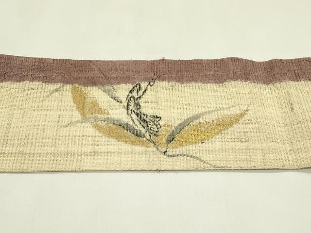 平和屋着物＊夏物　九寸名古屋帯　手描き　かまきり　金彩　正絹　逸品　CABI5304rv