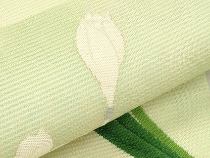 平和屋着物＊夏物　九寸名古屋帯　草花文　正絹　逸品　CABI5308rv