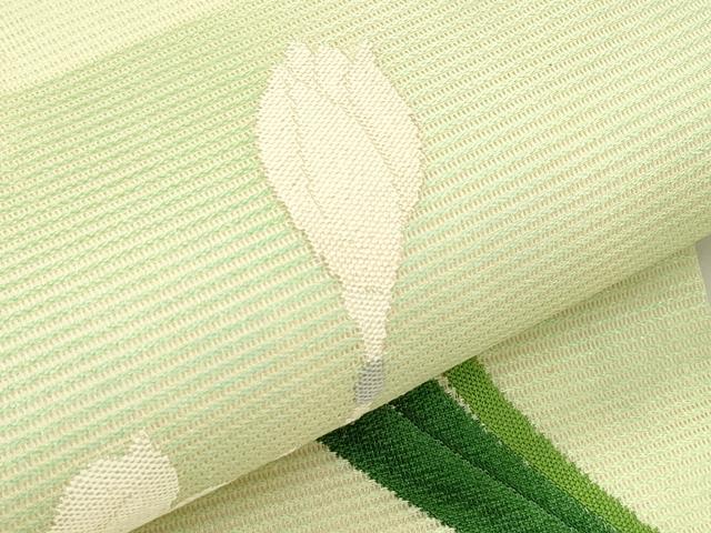 平和屋着物＊夏物　九寸名古屋帯　草花文　正絹　逸品　CABI5308rv