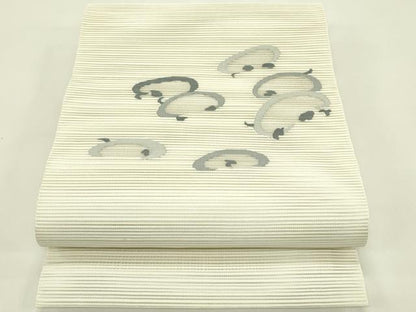 平和屋着物＊夏物　八寸名古屋帯　絽綴れ　松　銀糸　正絹　逸品　未使用　CABI5312rv