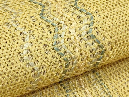 平和屋着物＊夏物　八寸名古屋帯　間道　金糸　正絹　逸品　CABI5320rv