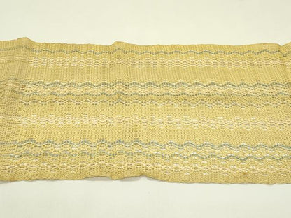 平和屋着物＊夏物　八寸名古屋帯　間道　金糸　正絹　逸品　CABI5320rv