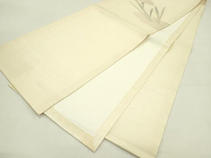 平和屋着物＊夏物　西陣　九寸開き名古屋帯　すくい織　杜若　金銀糸　正絹　逸品　CABI5323rv