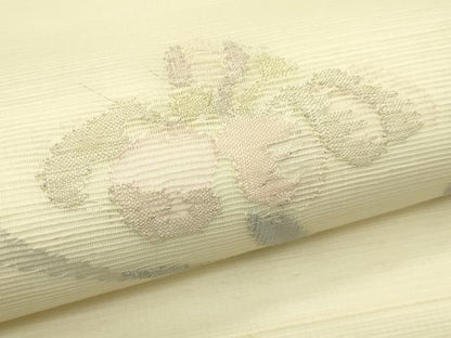 平和屋着物＊夏物　西陣　九寸開き名古屋帯　すくい織　杜若　金銀糸　正絹　逸品　CABI5323rv