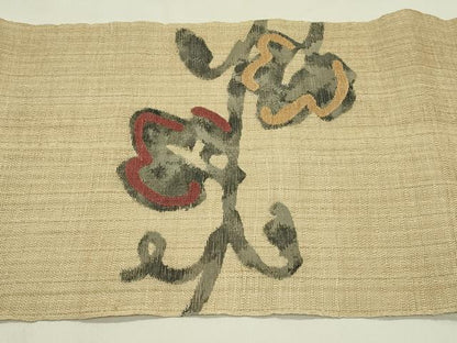 平和屋着物＊夏物　八寸名古屋帯　蔦の葉文　逸品　CABI5327rv