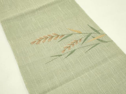 平和屋着物＊夏物　八寸名古屋帯　草木文　CABI5330rv