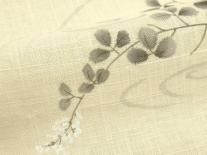 平和屋着物＊夏物　八寸名古屋帯　手描き　草花文　CABI5332rv