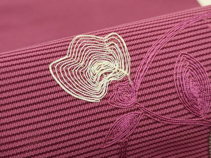 平和屋着物＊夏物　八寸名古屋帯　刺繍　絽綴れ　草花文　金銀糸　正絹　逸品　CABI5334rv
