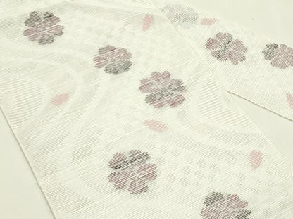平和屋着物＊夏物　八寸名古屋帯　流水舞花文　CABI5336rv