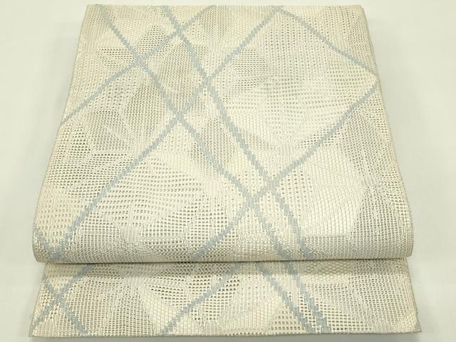平和屋着物＊夏物　八寸名古屋帯　麻の葉文様　正絹　逸品　CABI5337rv