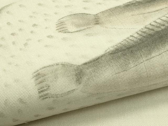 平和屋着物＊夏物　九寸名古屋帯　作家物　手描き　魚　正絹　逸品　CABI5342rv