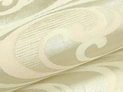 平和屋着物＊夏物　九寸名古屋帯　光琳水　銀糸　正絹　逸品　CABI5343rv