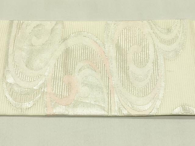 平和屋着物＊夏物　九寸名古屋帯　光琳水　銀糸　正絹　逸品　CABI5343rv