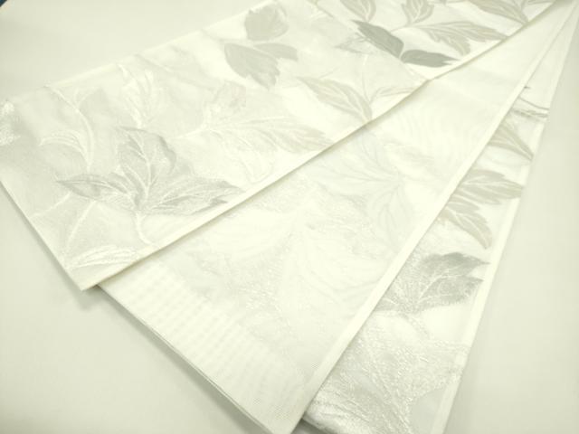 平和屋着物＊夏物　六通柄袋帯　草木文　銀糸　未使用　CABI5347rv