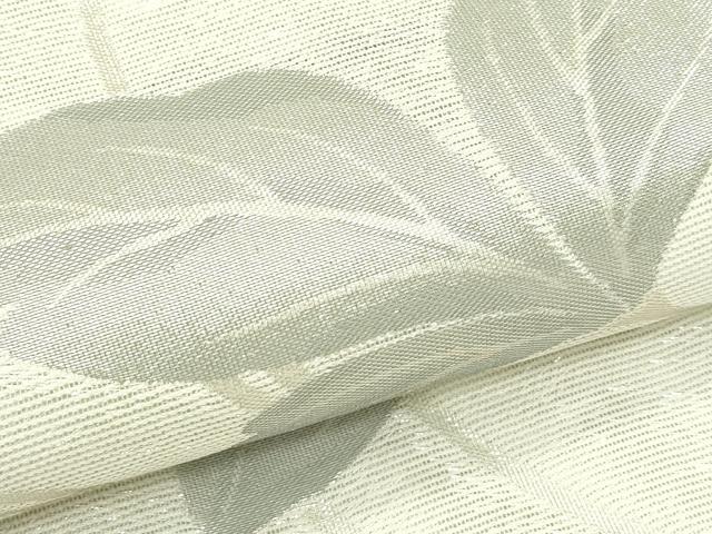 平和屋着物＊夏物　六通柄袋帯　草木文　銀糸　未使用　CABI5347rv