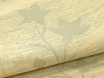 平和屋着物＊夏物　織物一筋名門　織悦　全通柄　本袋帯　草花文　金糸　正絹　逸品　CABI5349rv