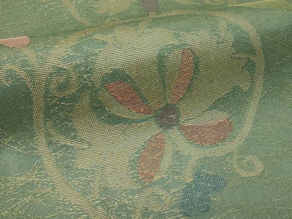 平和屋着物＊夏物　全通柄袋帯　花唐草文　金糸　正絹　逸品　CABI5353rv