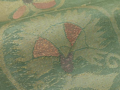 平和屋着物＊夏物　全通柄袋帯　花唐草文　金糸　正絹　逸品　CABI5353rv