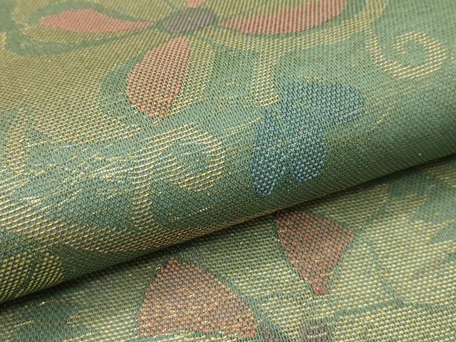 平和屋着物＊夏物　全通柄袋帯　花唐草文　金糸　正絹　逸品　CABI5353rv