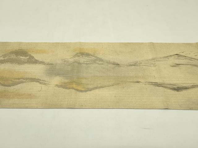 平和屋着物＊夏物　京都陽道庵　上村陽道 　紙布織 　六通柄袋帯　風景文　正絹　逸品　CABI5356rv