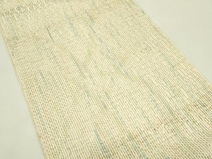 平和屋着物＊夏物　八寸名古屋帯　菱文様　正絹　逸品　CABI5366rv