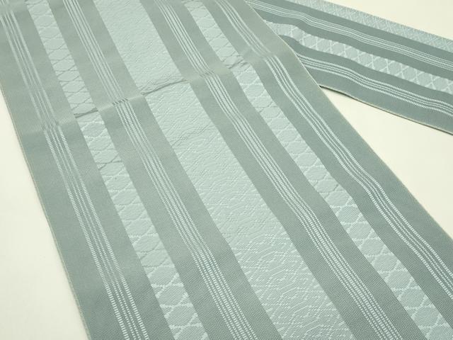 平和屋着物＊夏物　本場筑前博多織　八寸名古屋帯　紗献上　湊鼠色　正絹　逸品　CABI5373rv