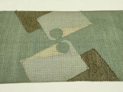 平和屋着物＊夏物　八寸名古屋帯　幾何学文様　正絹　逸品　CABI5380rv