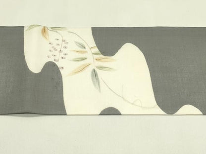 平和屋着物＊夏物　九寸名古屋帯　手描き　南天文　正絹　逸品　CABI5388rv